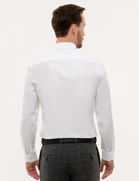Beyaz Slim Fit Oxford Gömlek - 50231259004