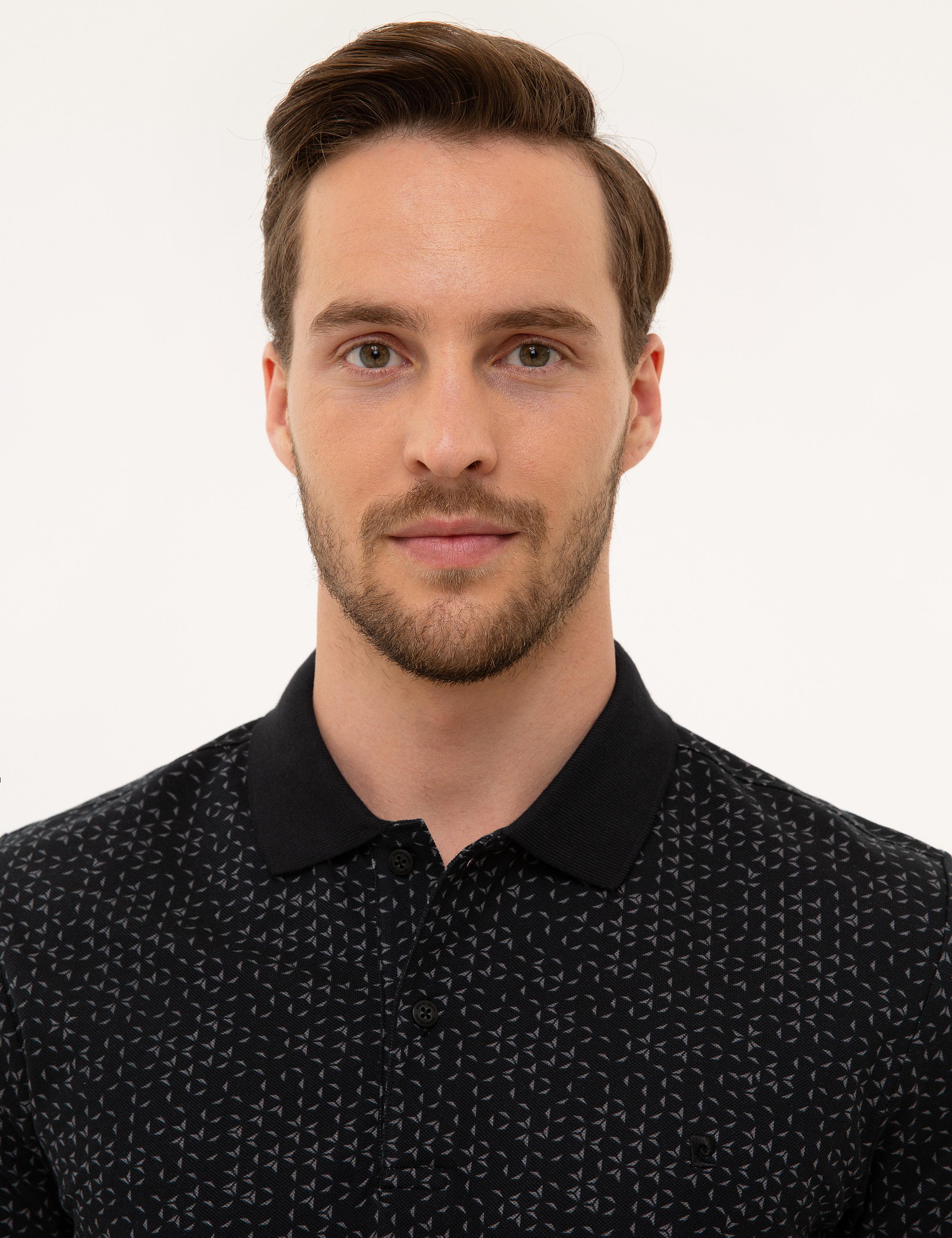 Siyah Slim Fit Polo Yaka T-Shirt