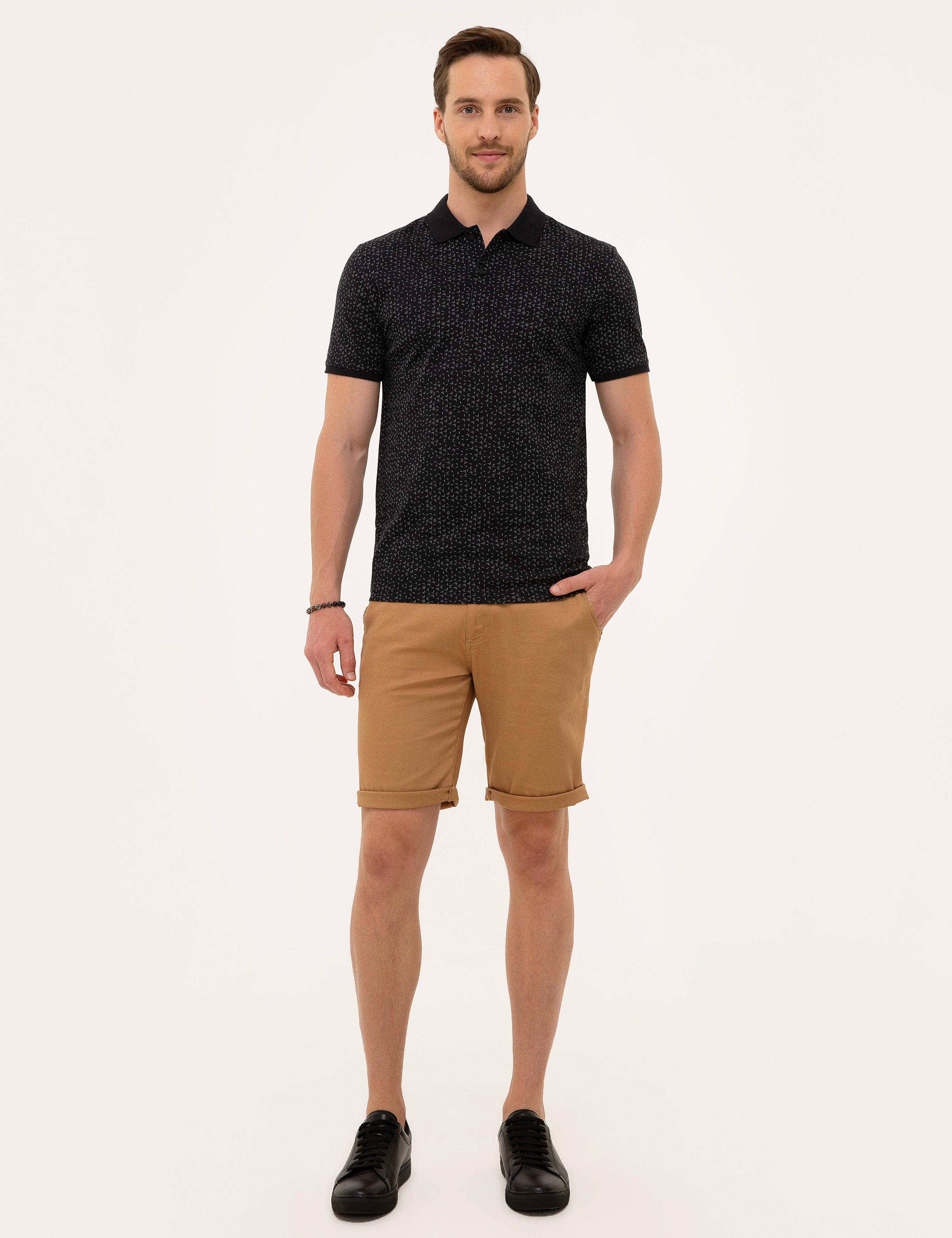 Siyah Slim Fit Polo Yaka T-Shirt