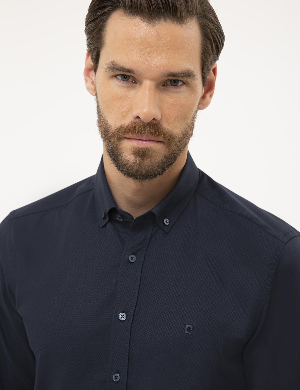 Lacivert Slim Fit Oxford Gömlek - 50231259015