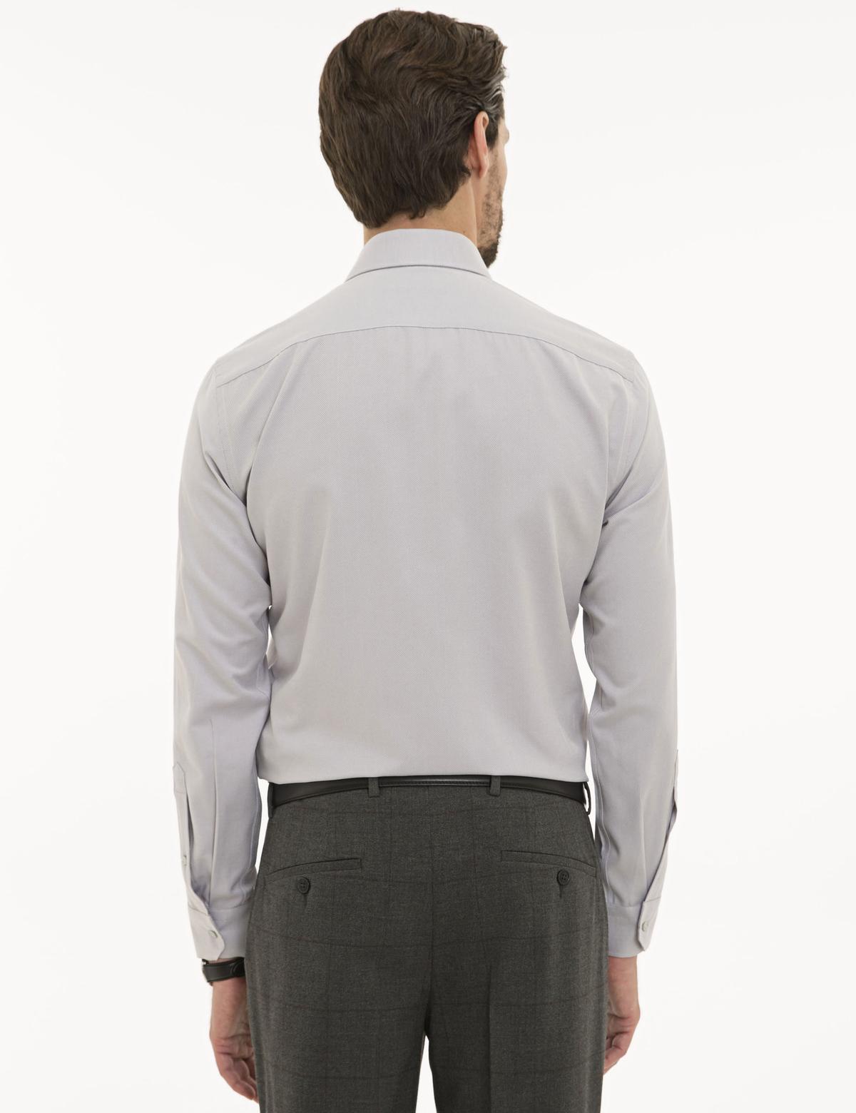 Gri Slim Fit Oxford Gömlek - 50233534050