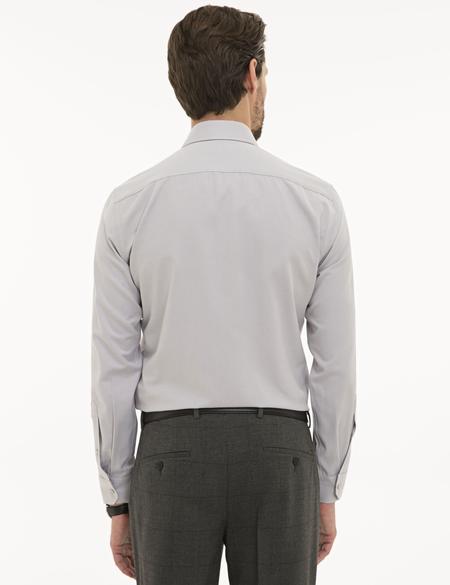 Gri Slim Fit Oxford Gömlek - 50233534050