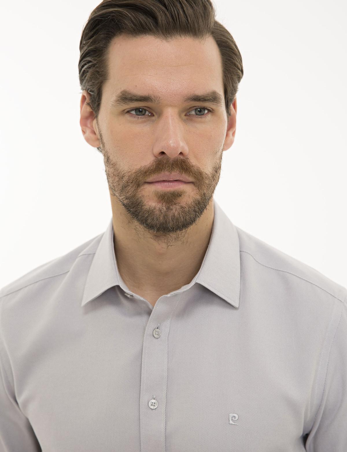 Gri Slim Fit Oxford Gömlek - 50233534050