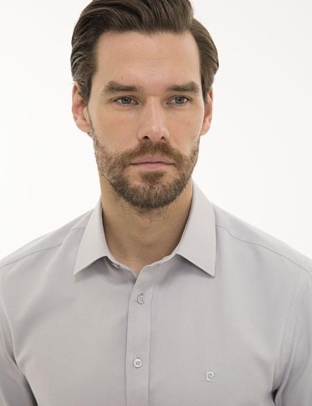 Gri Slim Fit Oxford Gömlek - 50233534050