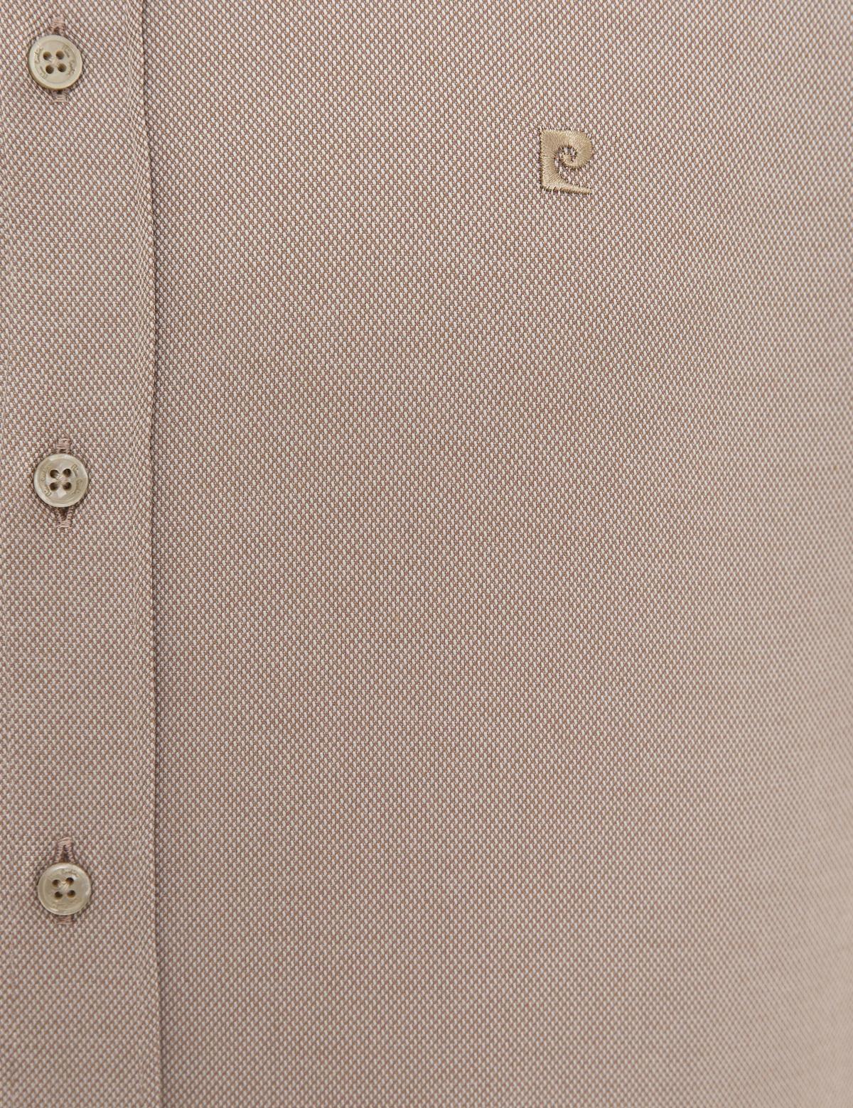 Açık Kahverengi Slim Fit Oxford Gömlek - 50233546037