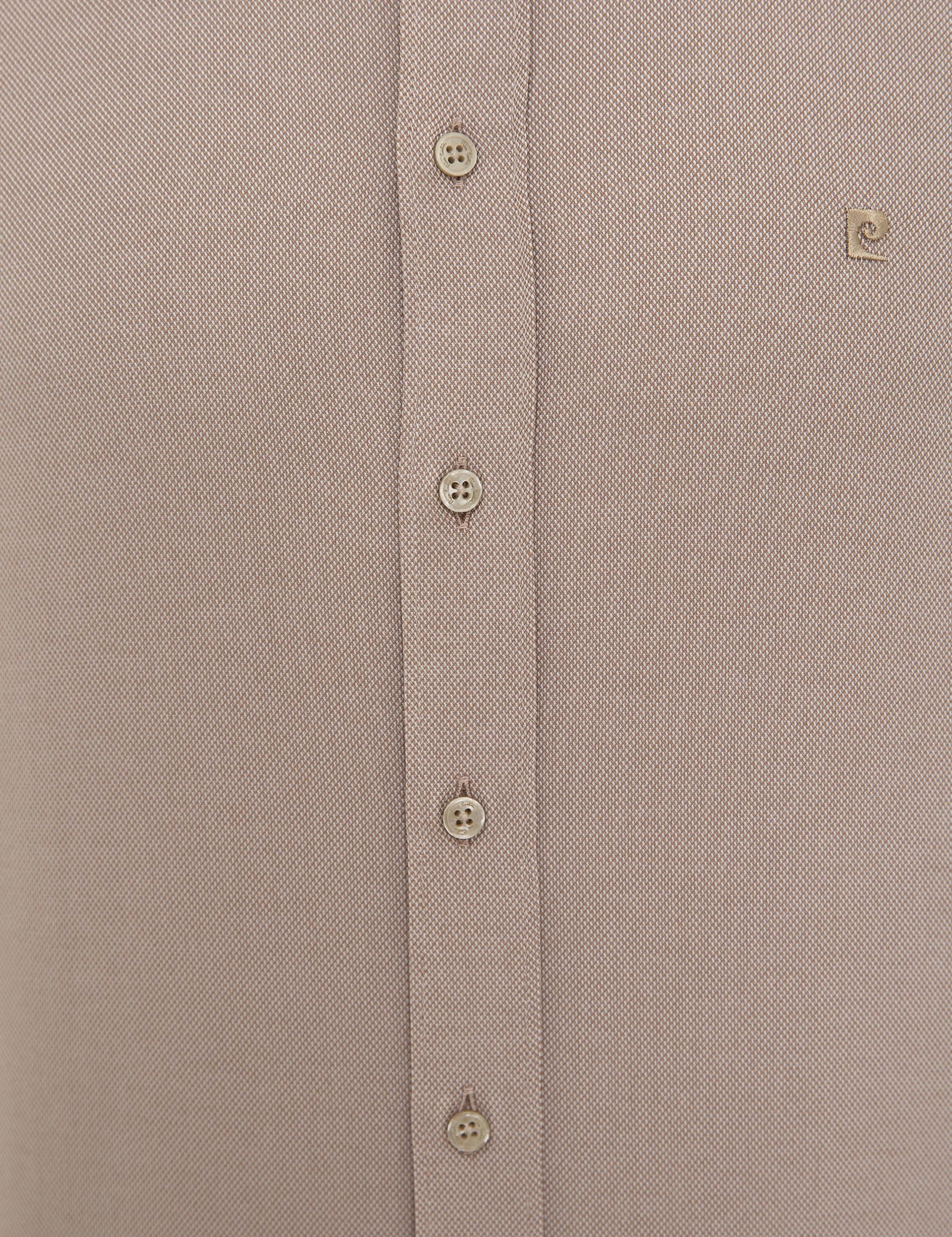 Açık Kahverengi Slim Fit Oxford Gömlek