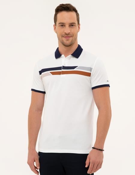 Beyaz Regular Fit Polo Yaka T-Shirt - 50226517005