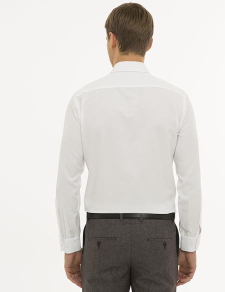 Beyaz Slim Fit Oxford Gömlek - 50233546011