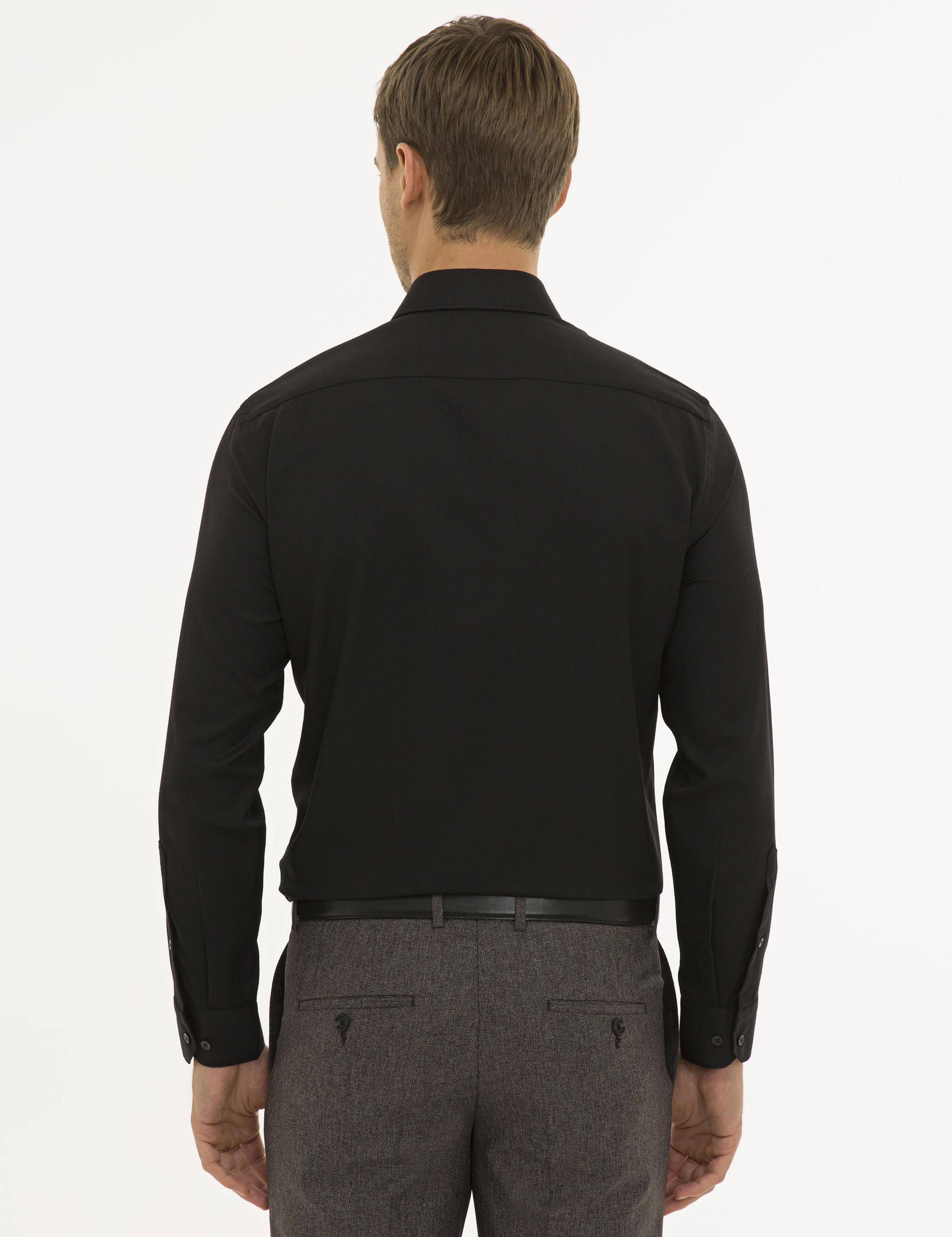 Siyah Slim Fit Oxford Gömlek