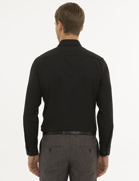 Siyah Slim Fit Oxford Gömlek - 50233546028