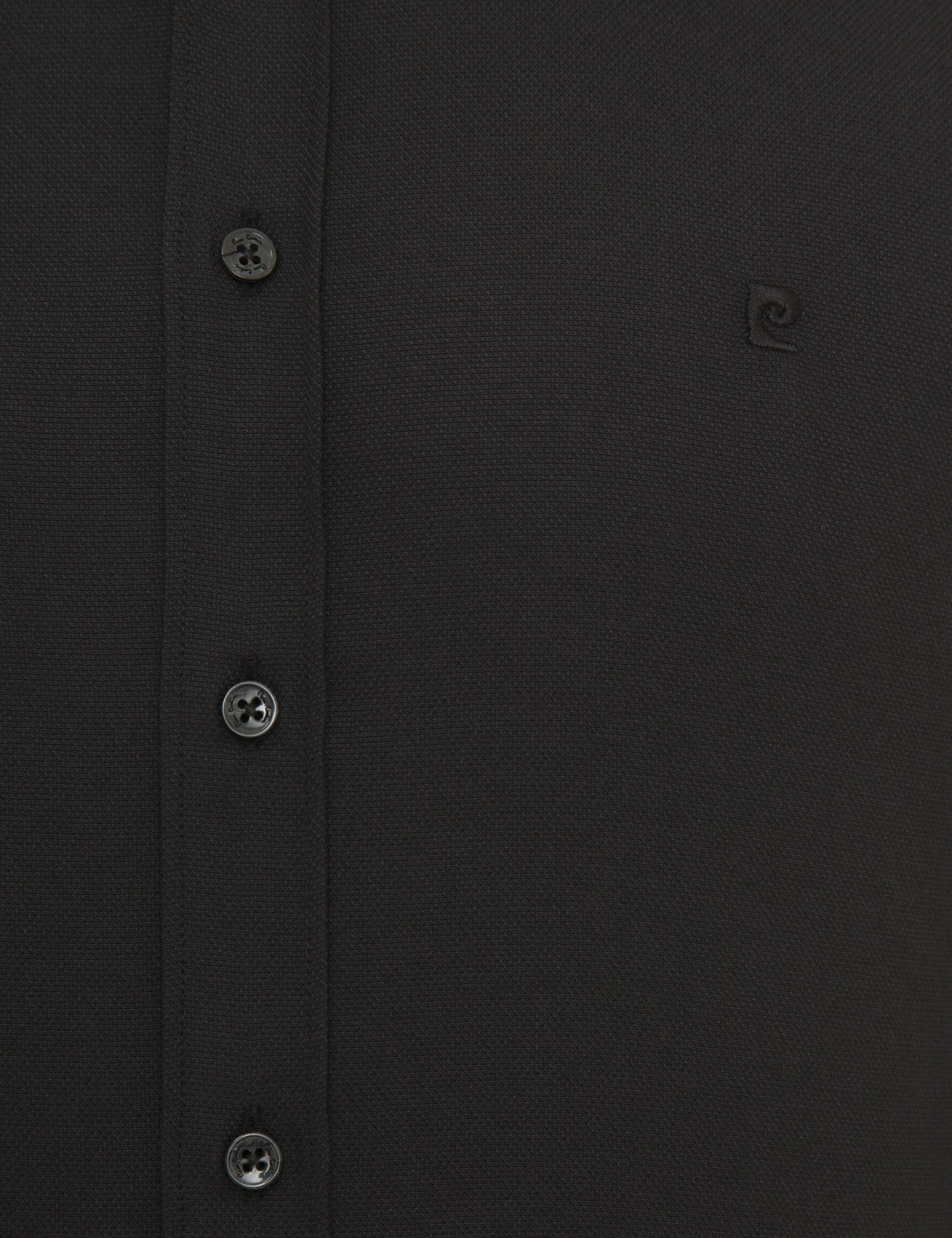 Siyah Slim Fit Oxford Gömlek