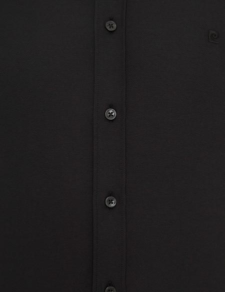 Siyah Slim Fit Oxford Gömlek - 50233546028