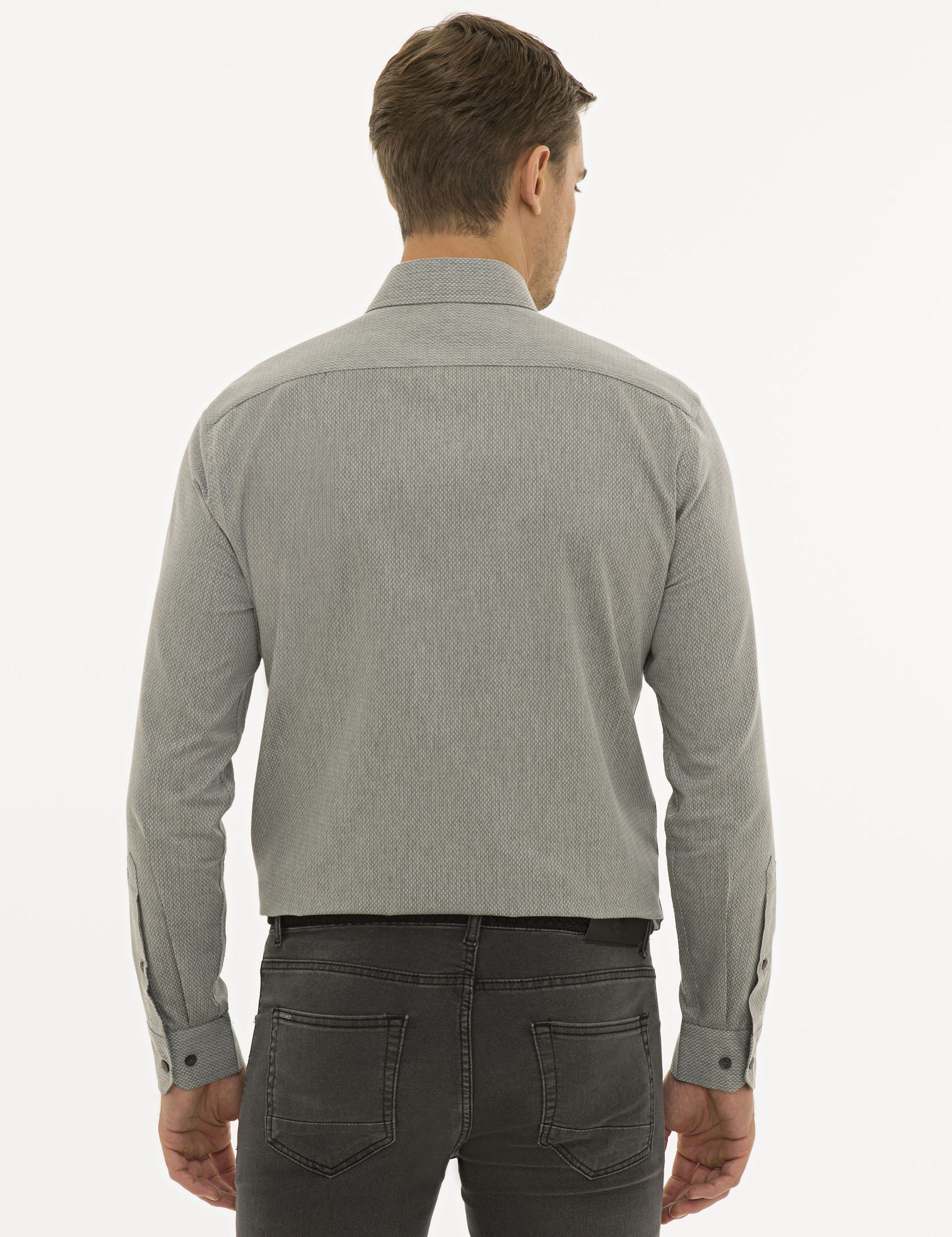 Gri Slim Fit Gömlek