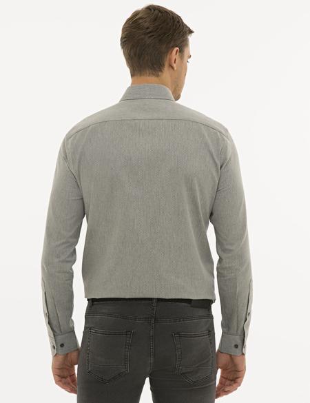 Gri Slim Fit Gömlek - 50233468010