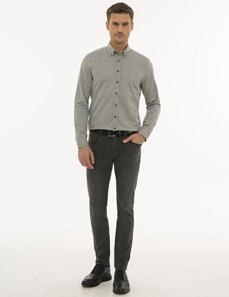 Gri Slim Fit Gömlek - 50233468010
