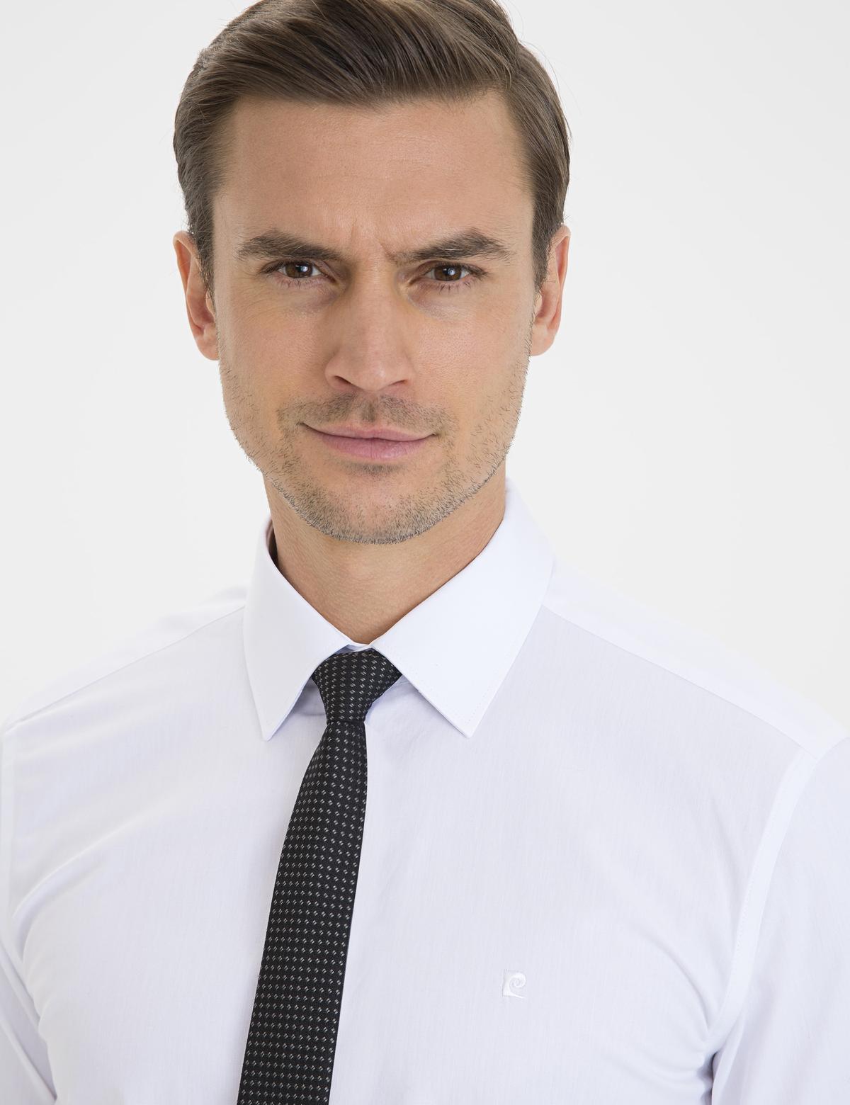 Beyaz Slim Fit Basic Gömlek - 50233545011