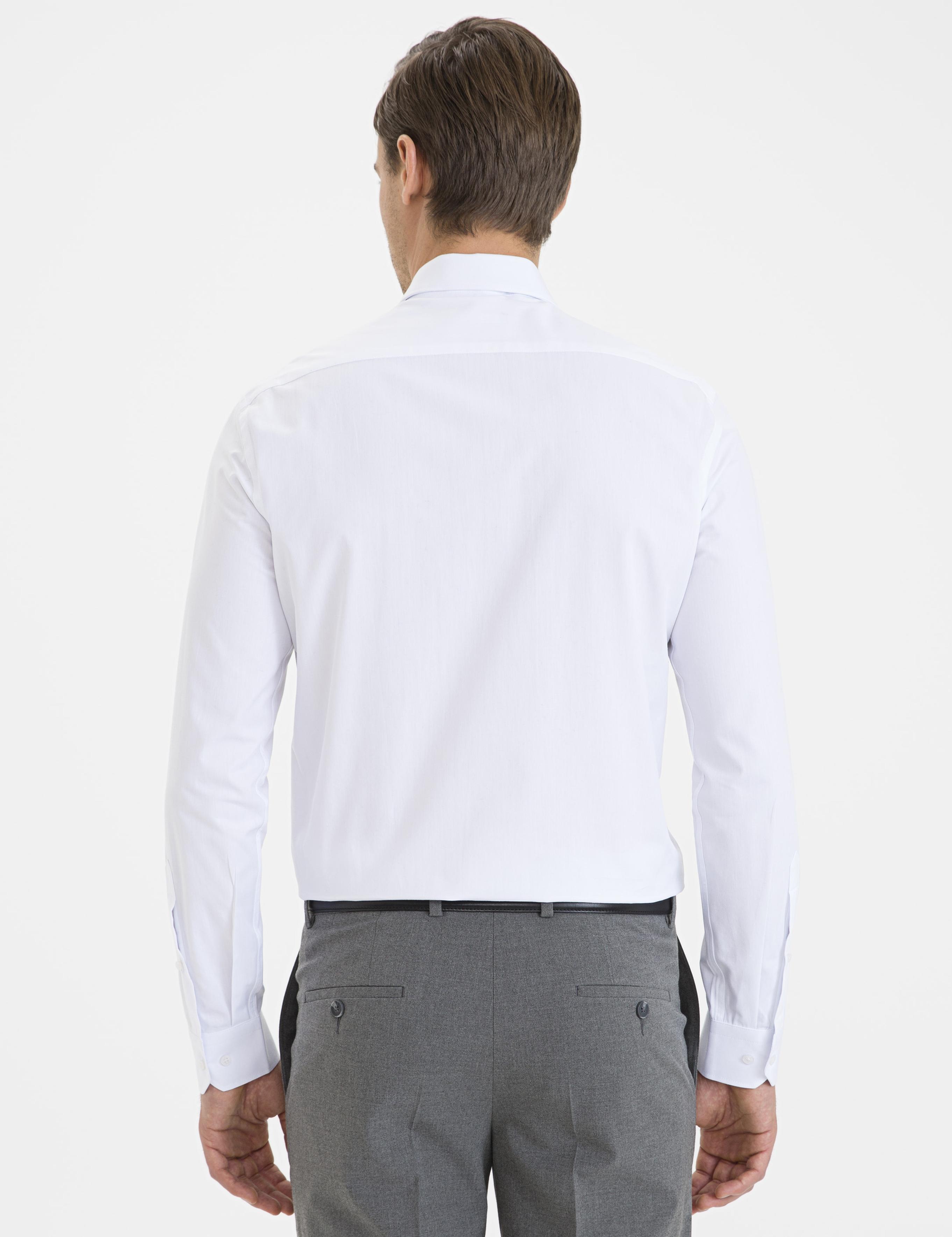 Beyaz Slim Fit Basic Gömlek