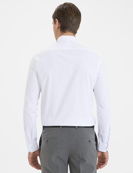 Beyaz Slim Fit Basic Gömlek - 50233545011