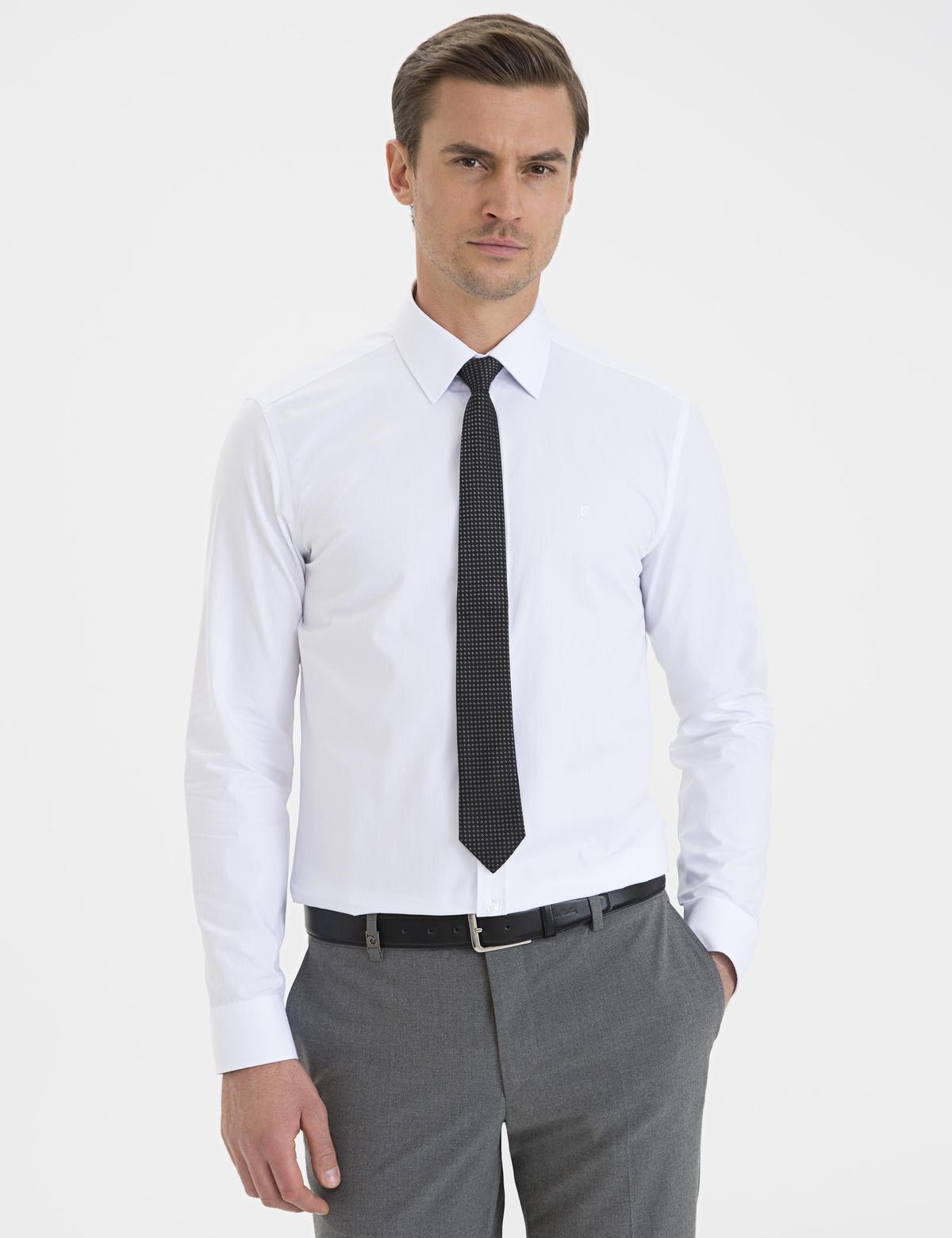 Beyaz Slim Fit Basic Gömlek