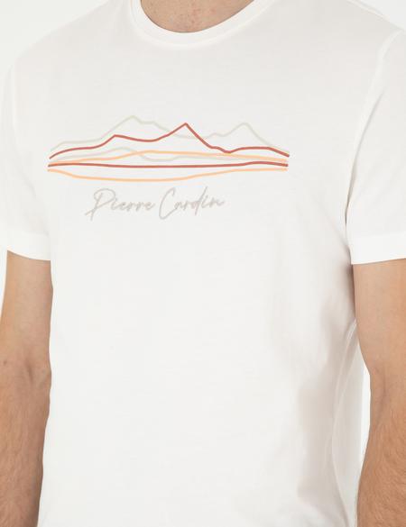 Beyaz Slim Fit Tişört - 50293165003