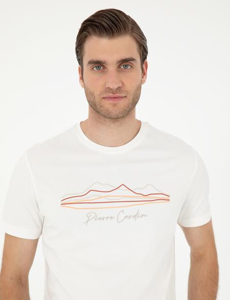 Beyaz Slim Fit Tişört - 50293165003