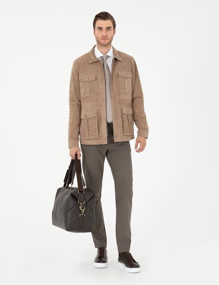 Vizon Slim Fit Çizgili Kanvas Pantolon - 50295951089