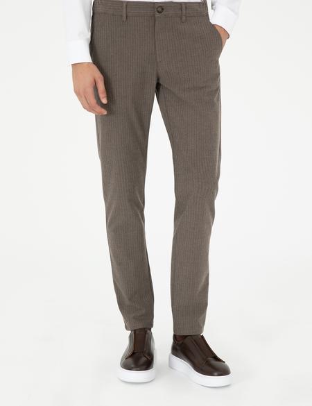 Vizon Slim Fit Çizgili Kanvas Pantolon - 50295951089