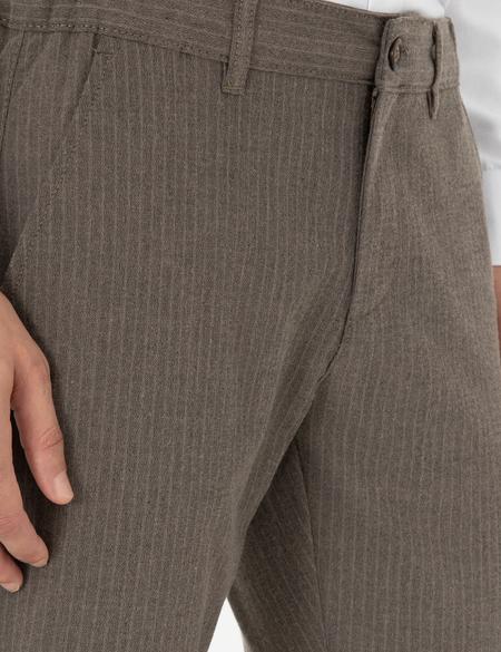 Vizon Slim Fit Çizgili Kanvas Pantolon - 50295951089