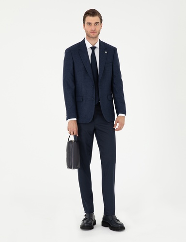 Lacivert Ex. Slim Fit Kumaş Pantolon