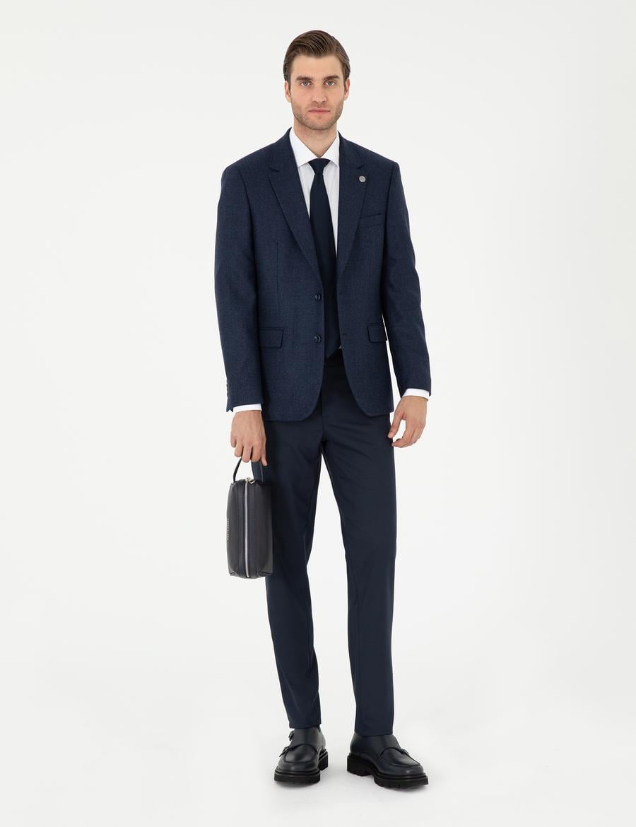 Lacivert Ex. Slim Fit Kumaş Pantolon