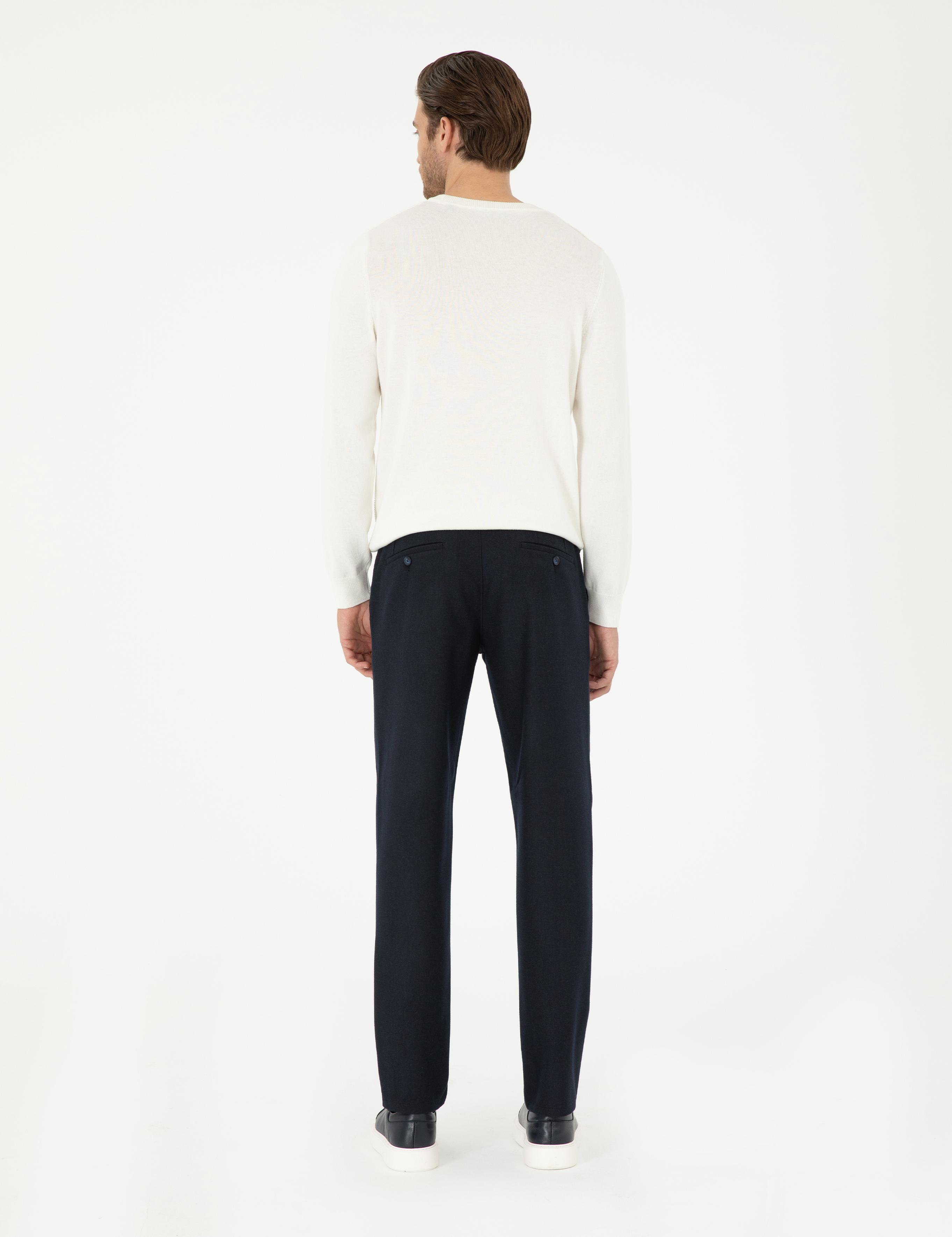 Lacivert Ex. Slim Fit Kumaş Pantolon