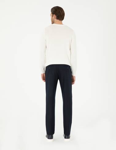 Lacivert Ex. Slim Fit Kumaş Pantolon