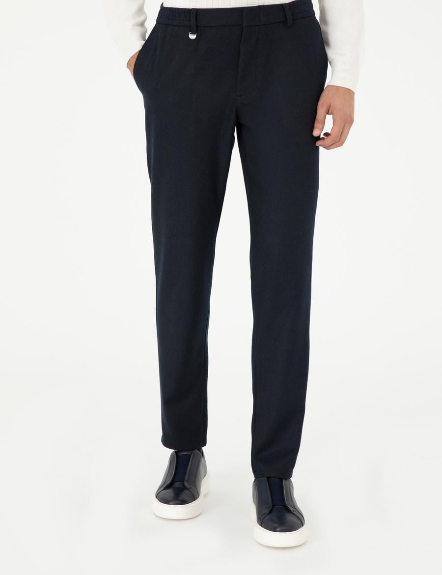 Lacivert Ex. Slim Fit Kumaş Pantolon