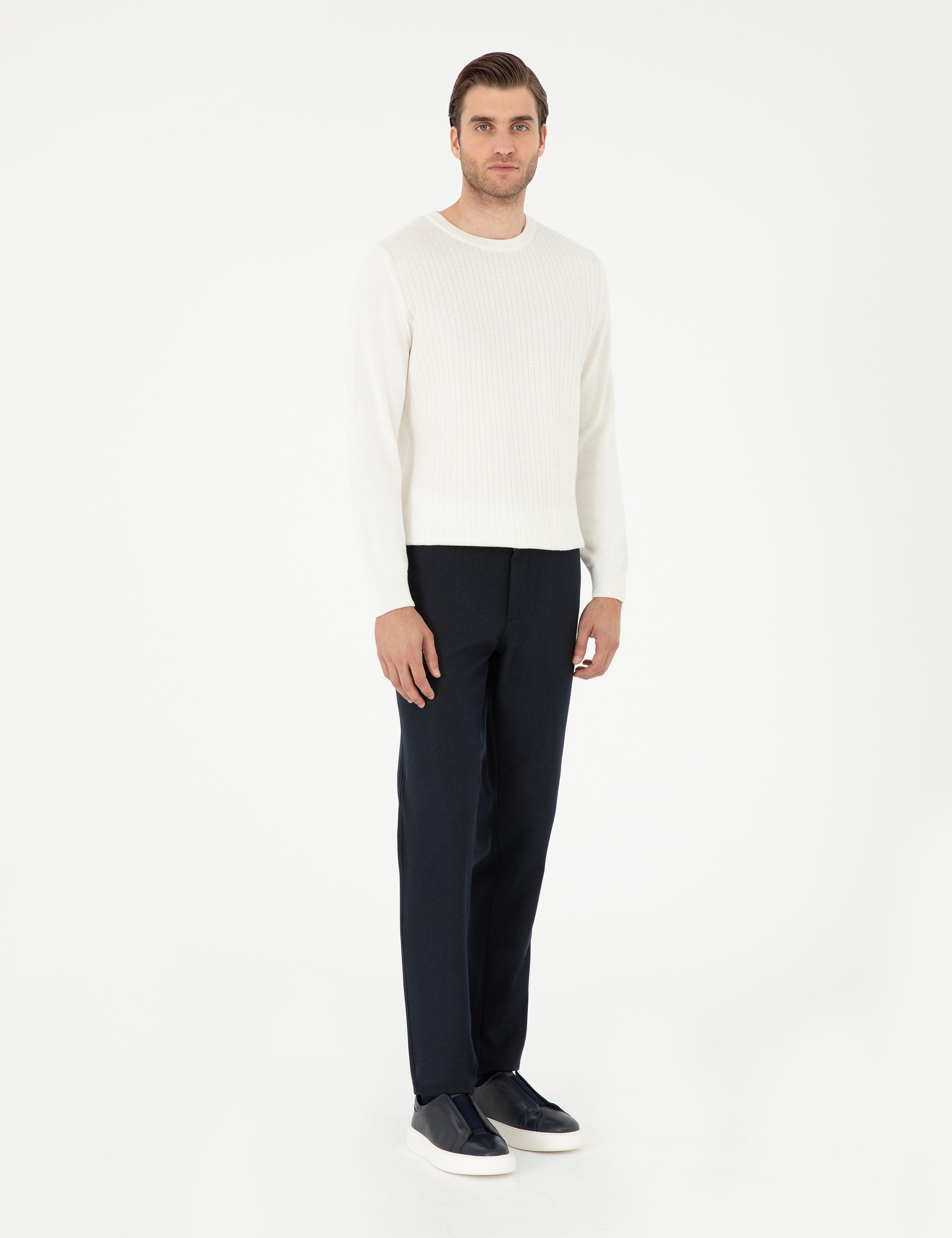 Lacivert Ex. Slim Fit Kumaş Pantolon