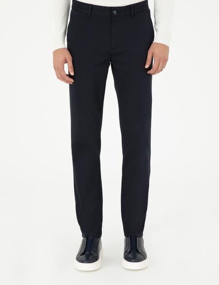 Lacivert Slim Fit Basic Kanvas Pantolon - 50292522028