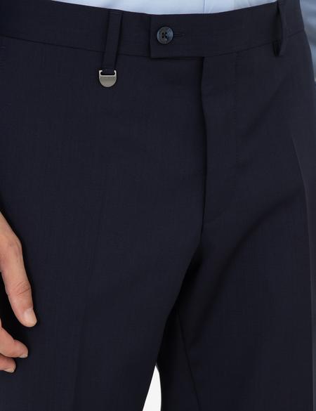 Lacivert Slim Fit Yün Kumaş Pantolon - 50296536006