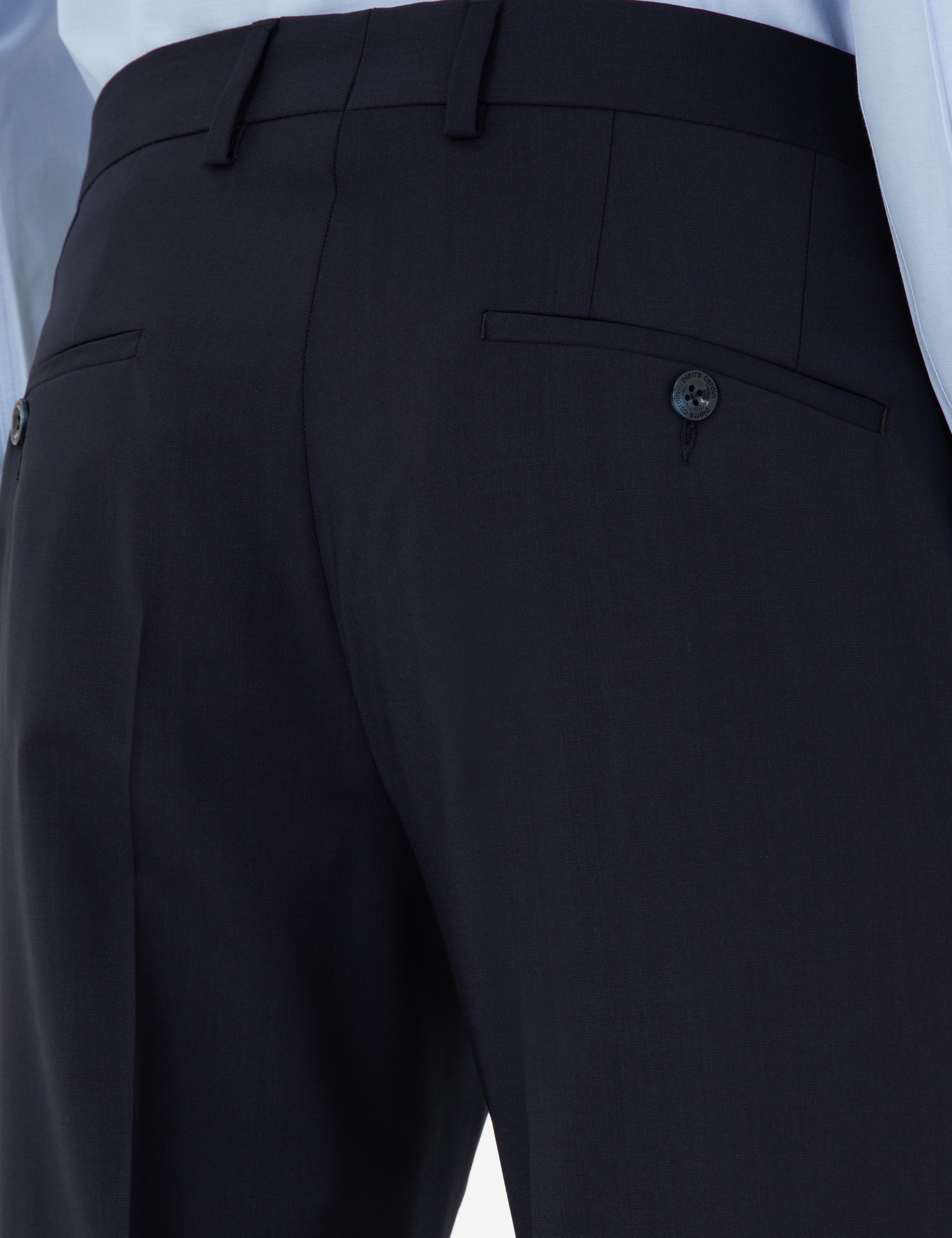 Lacivert Slim Fit Yün Kumaş Pantolon - Image 6