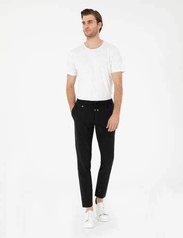 Siyah Klasik Jogger Pantolon