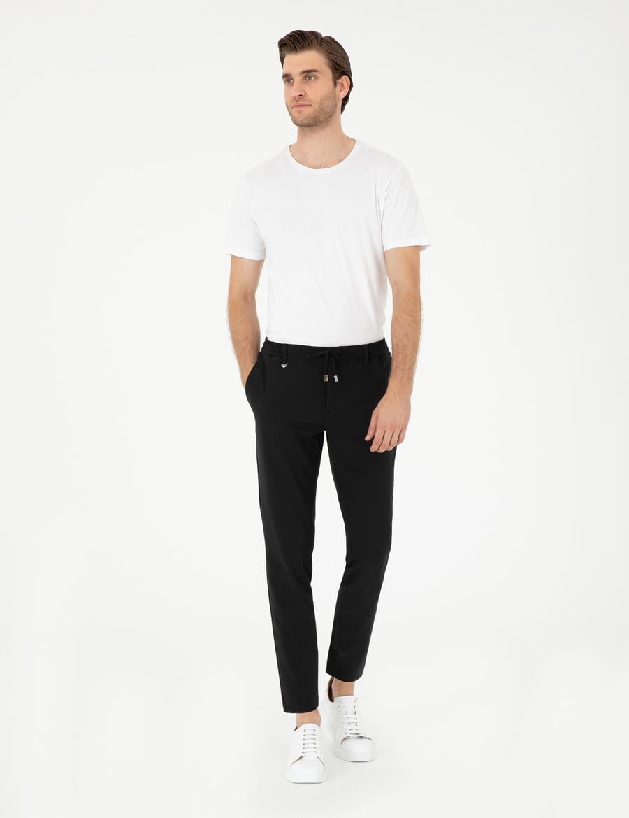 Siyah Klasik Jogger Pantolon
