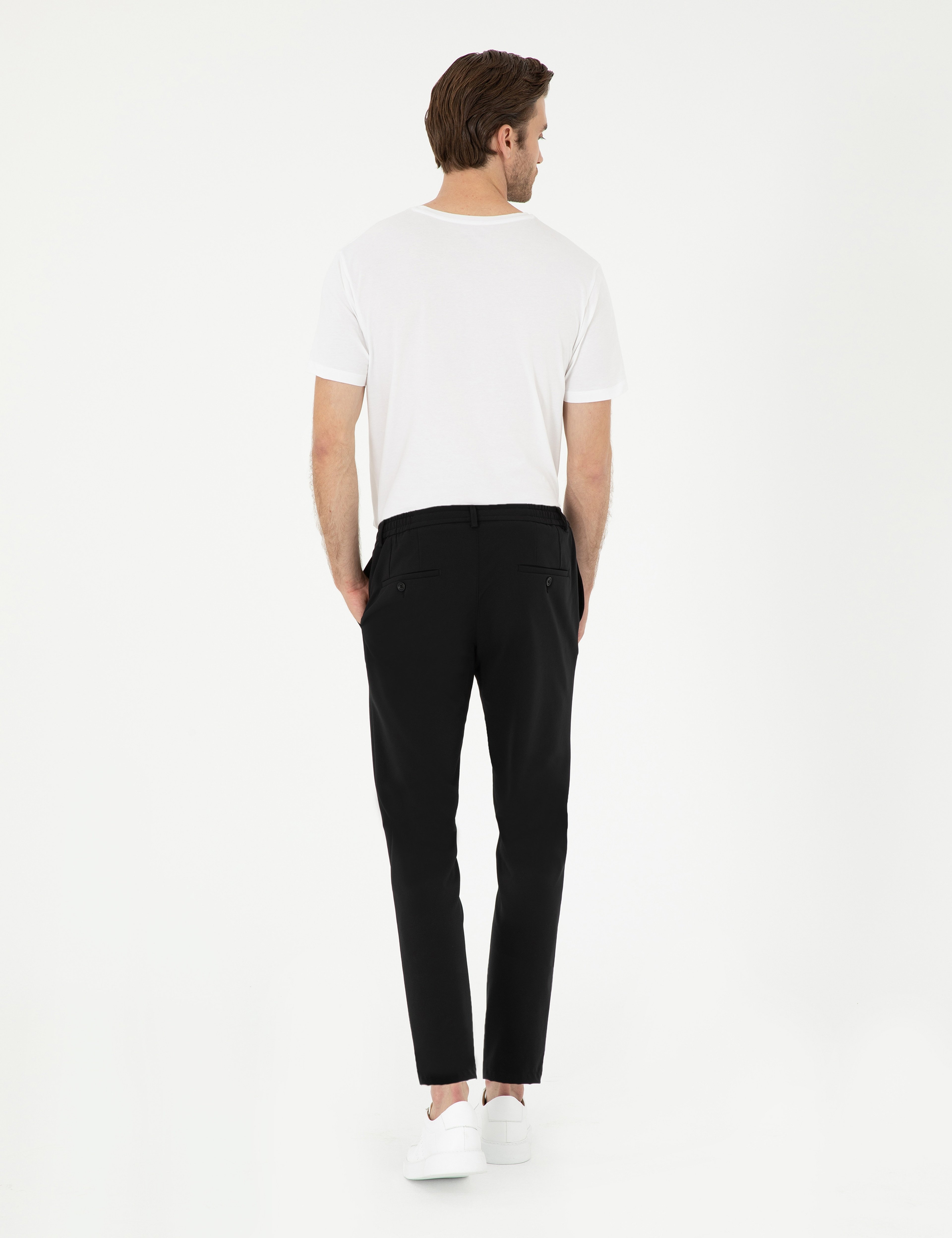 Siyah Klasik Jogger Pantolon - Image 4
