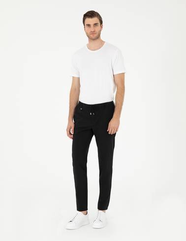 Siyah Klasik Jogger Pantolon