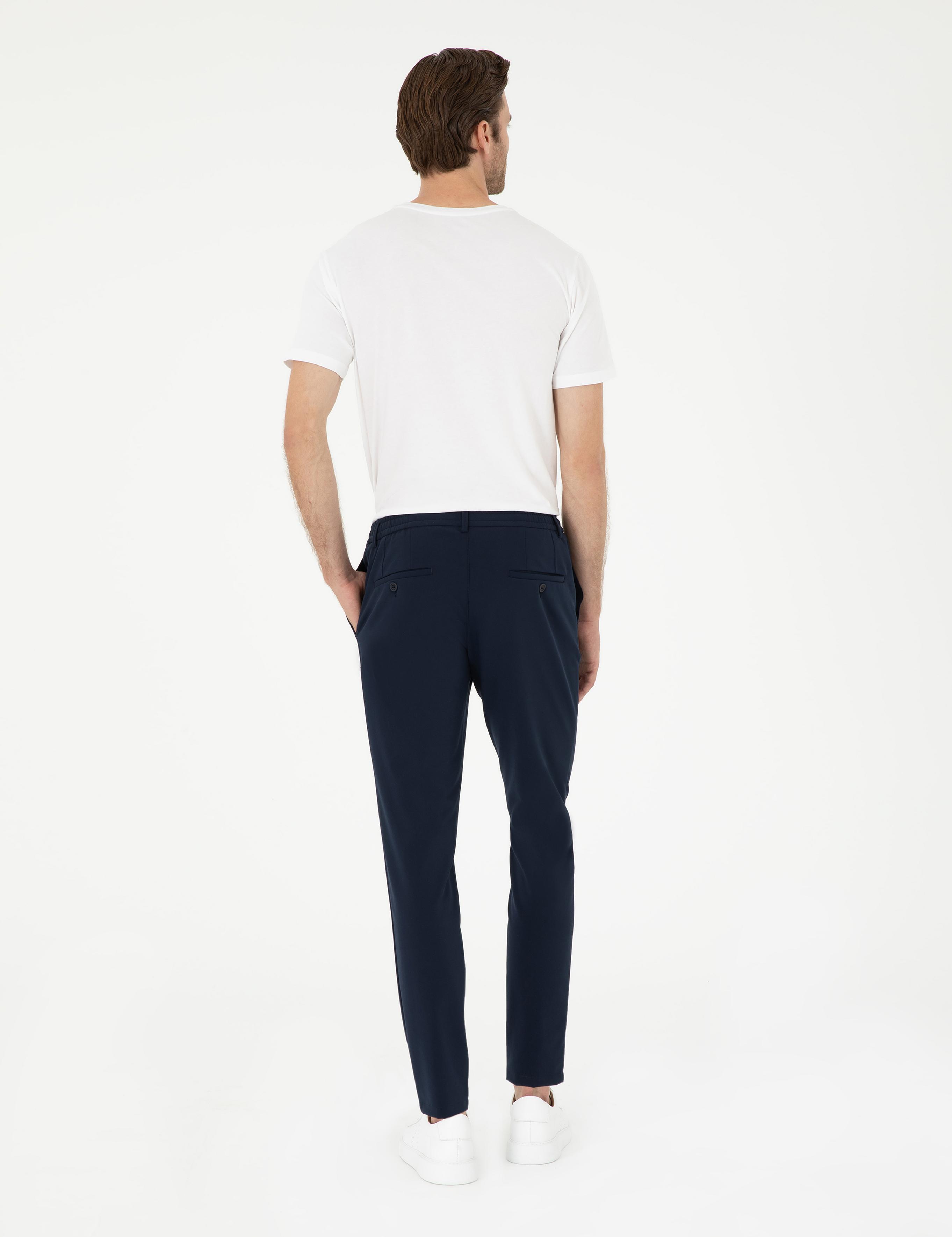 Lacivert Klasik Jogger Pantolon