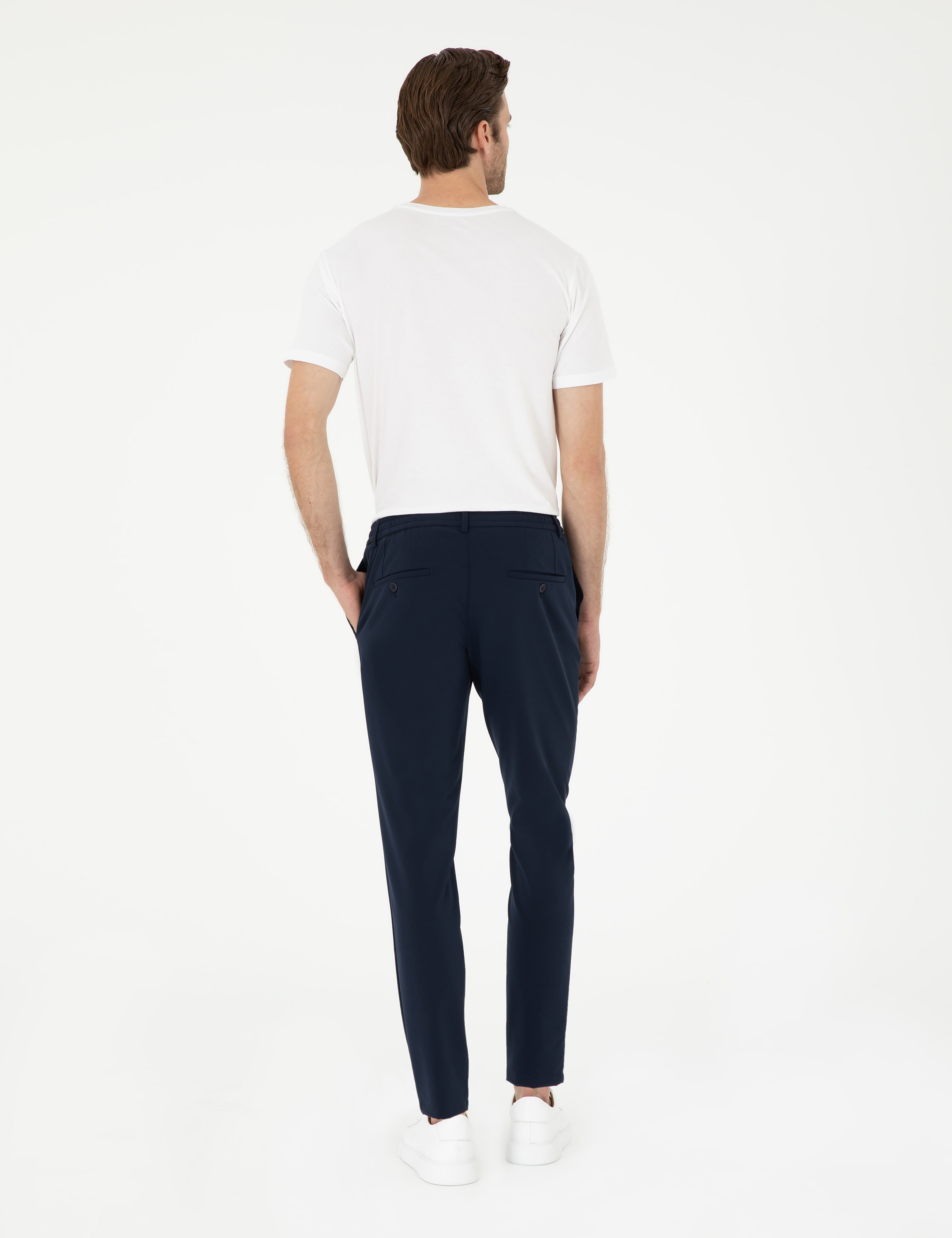 Lacivert Klasik Jogger Pantolon - Image 4