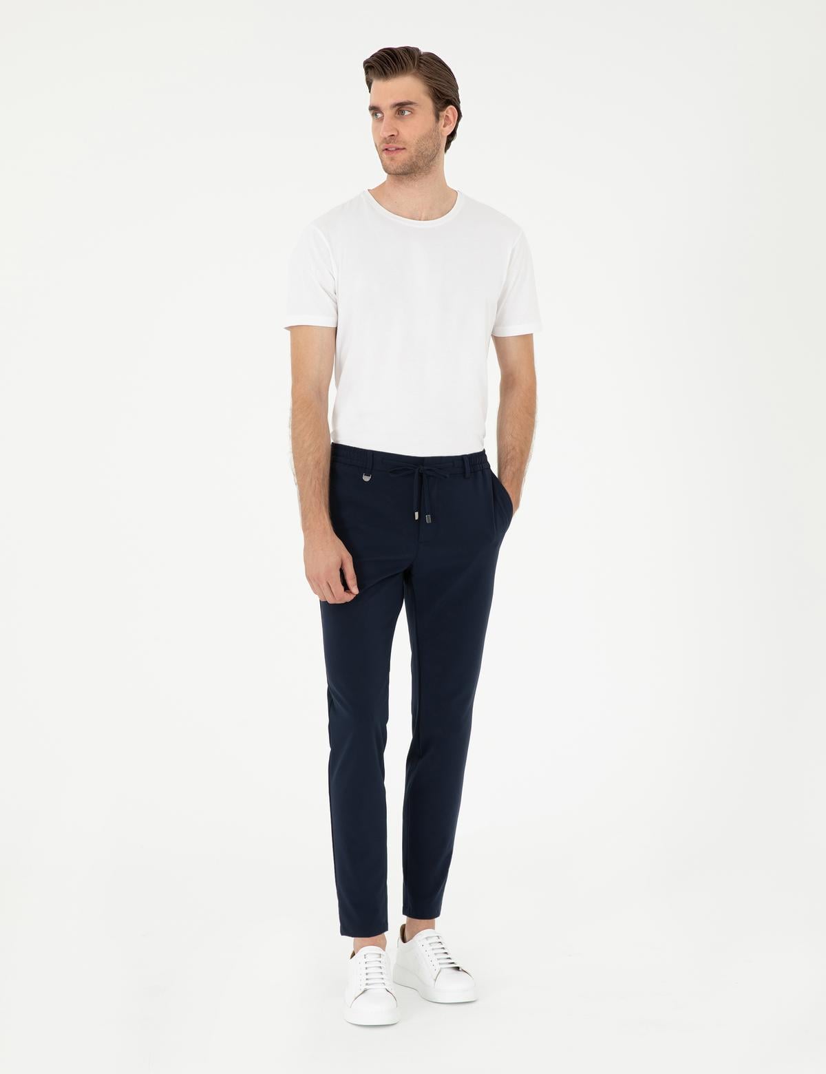 Lacivert Klasik Jogger Pantolon - 50287780045