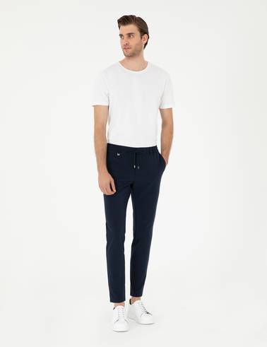 Lacivert Klasik Jogger Pantolon