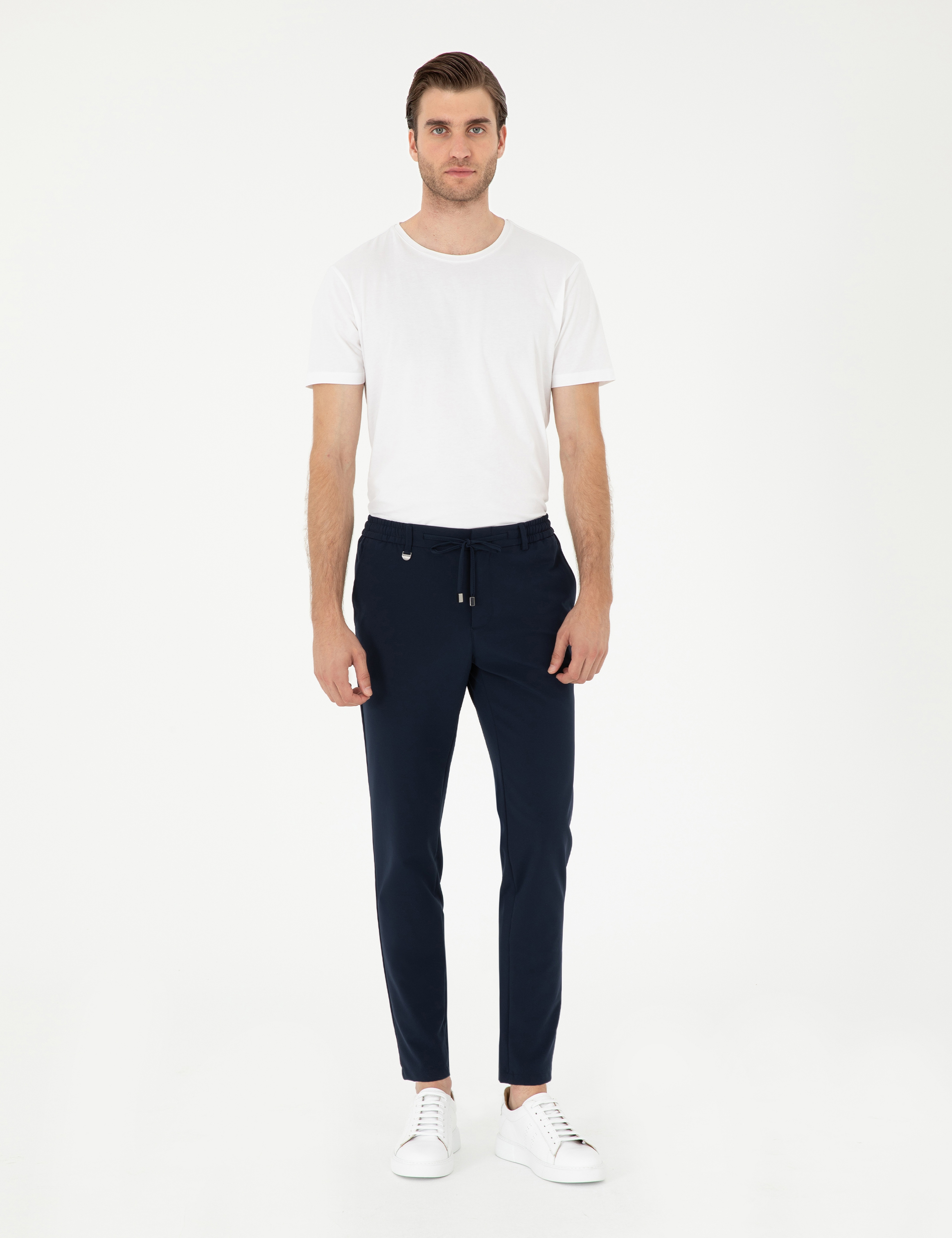 Lacivert Klasik Jogger Pantolon
