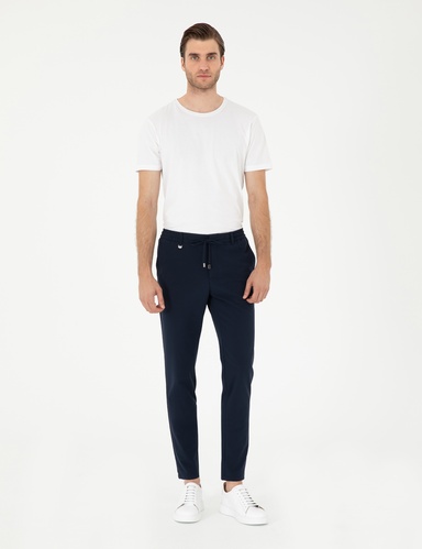 Lacivert Klasik Jogger Pantolon