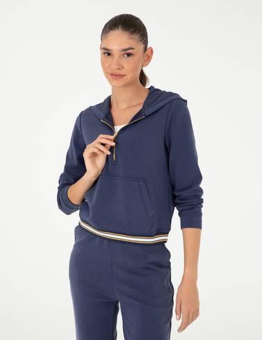Lacivert Regular Fit Sweatshirt