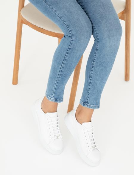 Beyaz Deri Sneaker - 50296182005