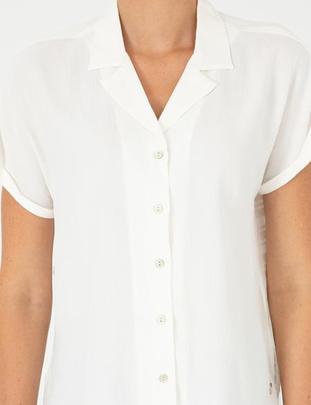 Ekru Comfort Fit Kısa Kollu Gömlek - 50288279001